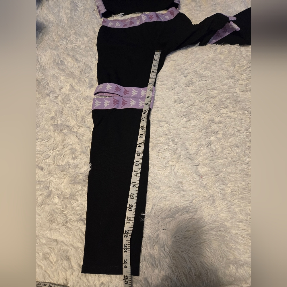 Kappa Set Top/Leggings Women's Size Small Color Black/Purple - Picture 5 of 9